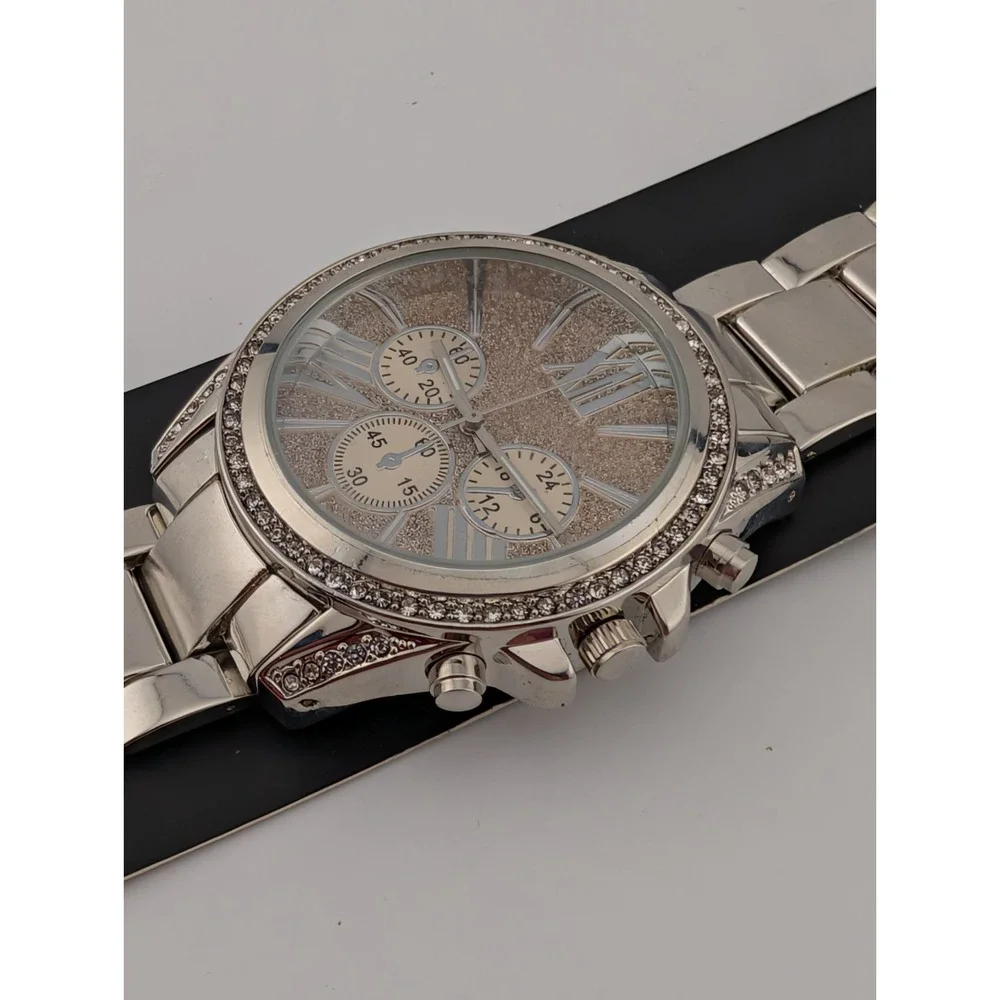 NY&C Watch Women Quartz‎ Watch Glitter 39mm Dial Silver 8
